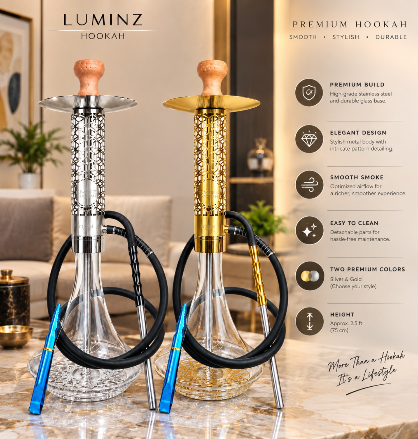 SMOKSH "LUMINZ" PREMIUM HOOKAH