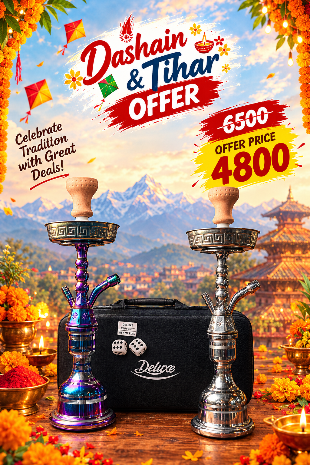 AL-KHAAS "KHALIL ZAHRA" PREMIUM EGYPTIAN HOOKAH WITH PADDED BAG